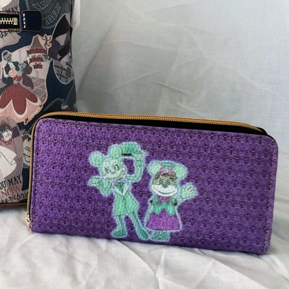 Disney Dooney Bourke Haunted Mansion Satchel & HM Themed Wallet - Picture 5 of 7